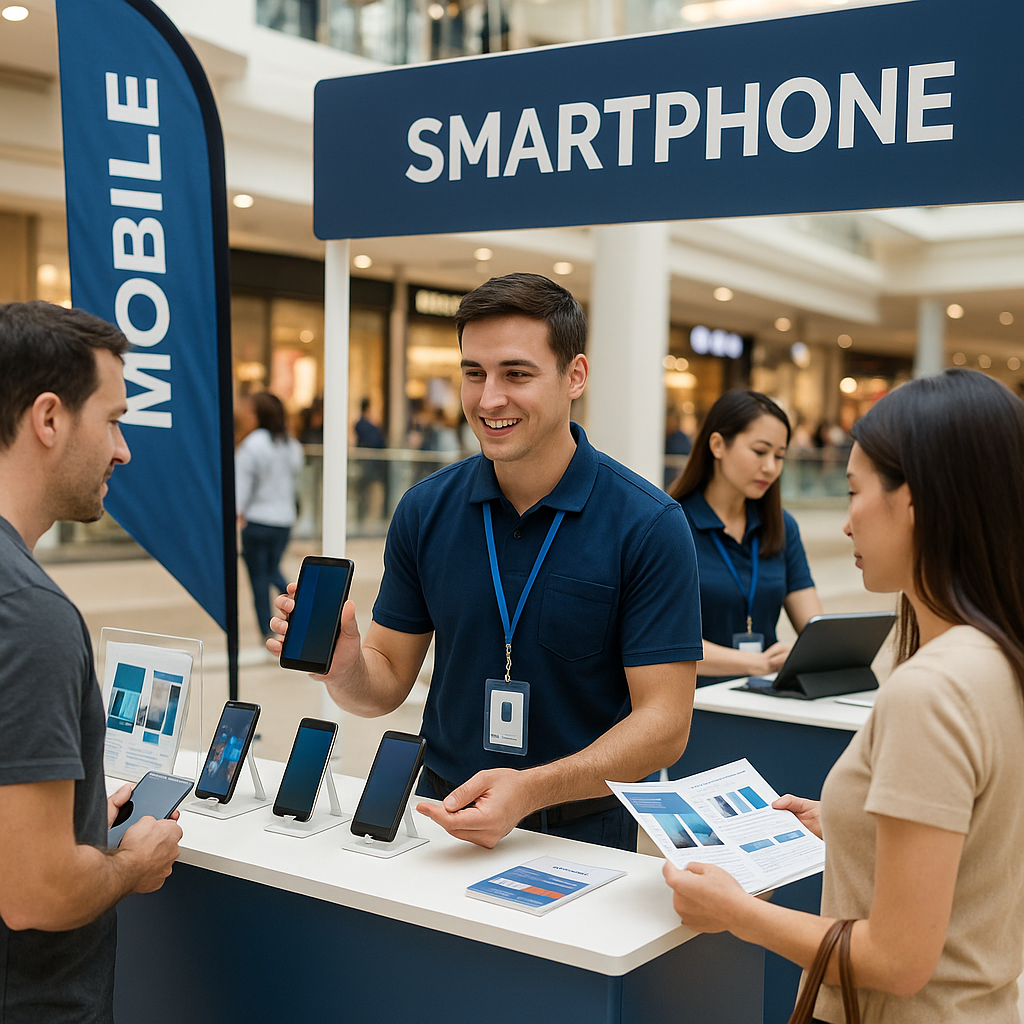 スマホ販売イベントの様子（アウトソーシング事業）